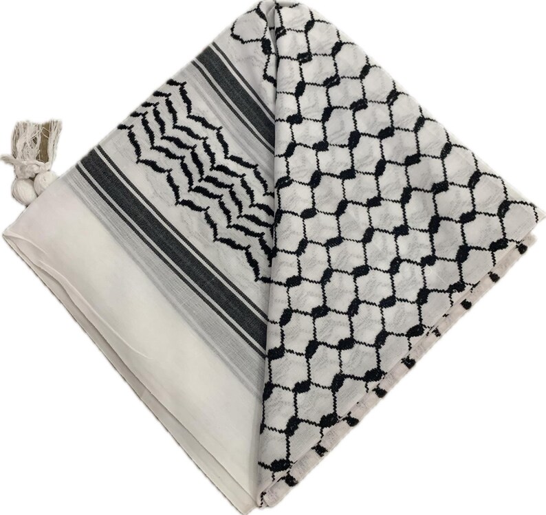 Hirbawi Kuffiya Kuffeyeh Palestine Kuffiyeh Kufiya Traditional-NoTassel