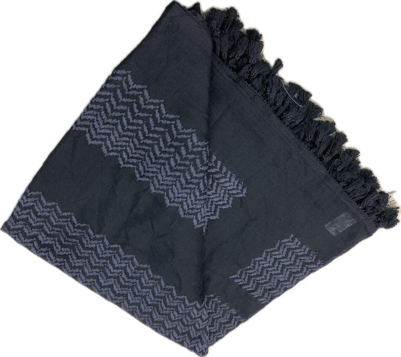 Hirbawi Kuffiya Kuffeyeh Palästina Kuffiyeh Kufiya Black & Grey