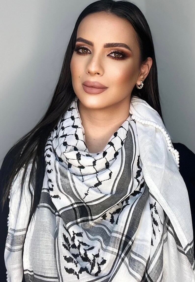 Hirbawi Kuffiya Kuffeyeh Palestine Kuffiyeh Kufiya Trad. NoTassel2