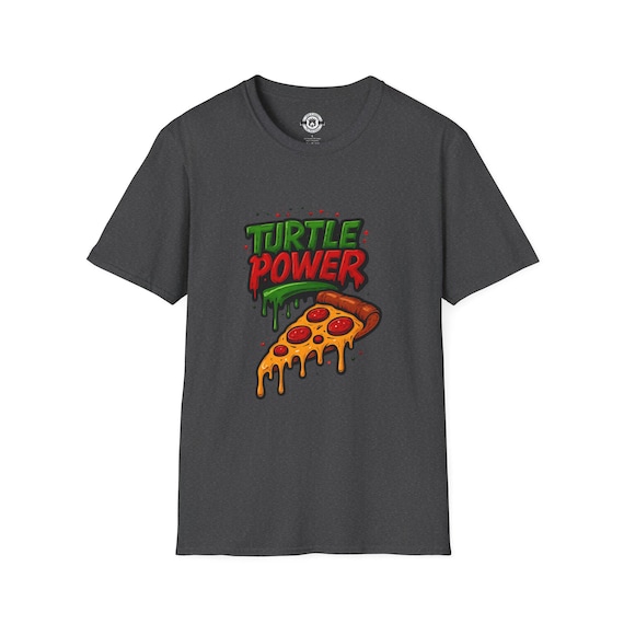 TMNT Graffiti T-Shirt: Vibrant Colors, Pizza - Unisex Softstyle