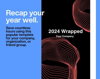 End of the Year Wrapped Recap Video Template - Reel, Tiktok, or Presentation - Canva Template