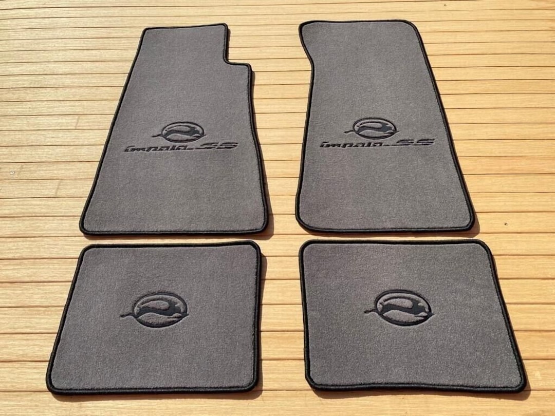 For Chevy Impala SS Floor Mat Carpet Gray Black Edge 4 Seat New 199496