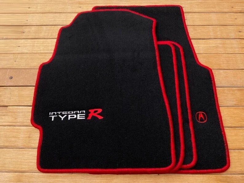 For Acura Integra GSR Dc2 Coupe Black Red Edge Floor Mat Mats Carpet