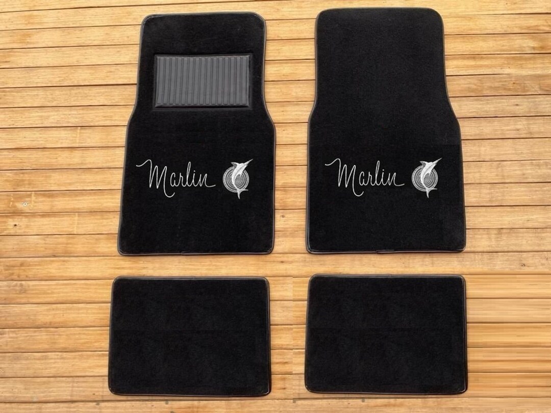 For Rambler Marlin Amc Floor Mats Set Of4 EMBROIDERY Letter...with Heel