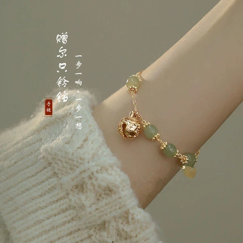 18K Gold Outlets Female Accessory Palace Bell Bell Bracelet Female