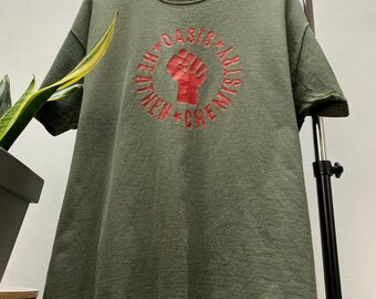 Vintage Oasis Heathen Chemistry Britpop Band Tee Green Tour