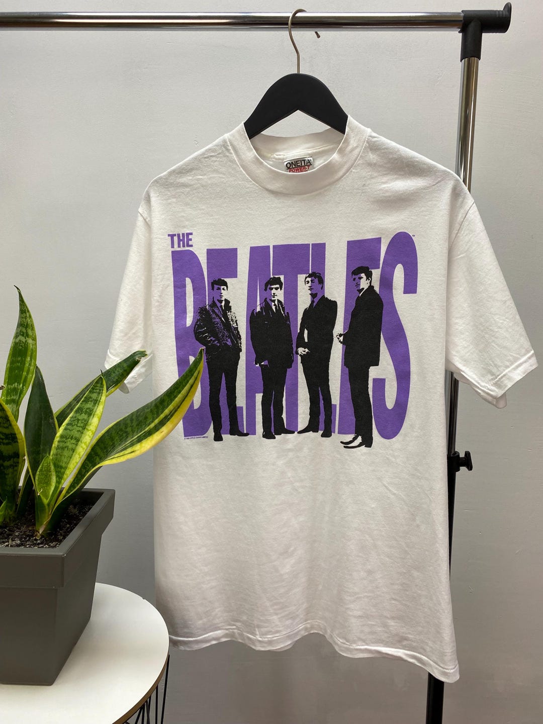 THE BEATLES Band T-shirt, Band T, Men's XL size cotton black type Vintage Second Hand