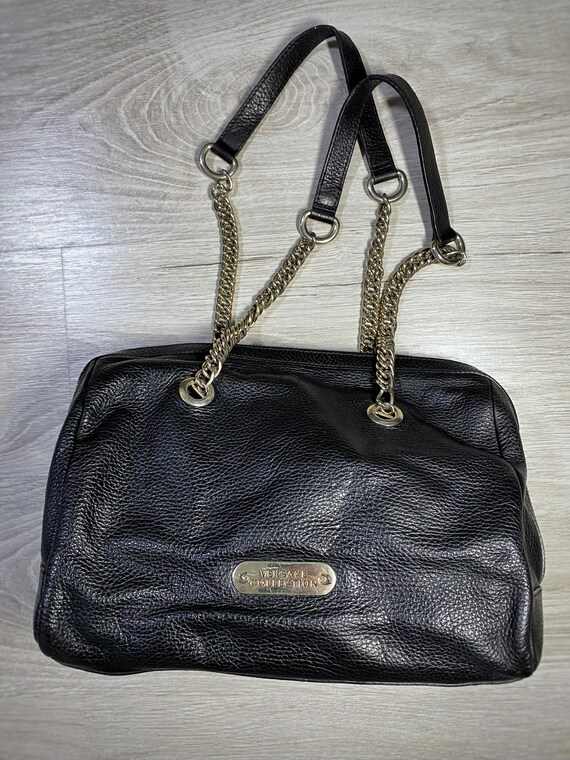 Versace collection leather shoulder bag hotsell