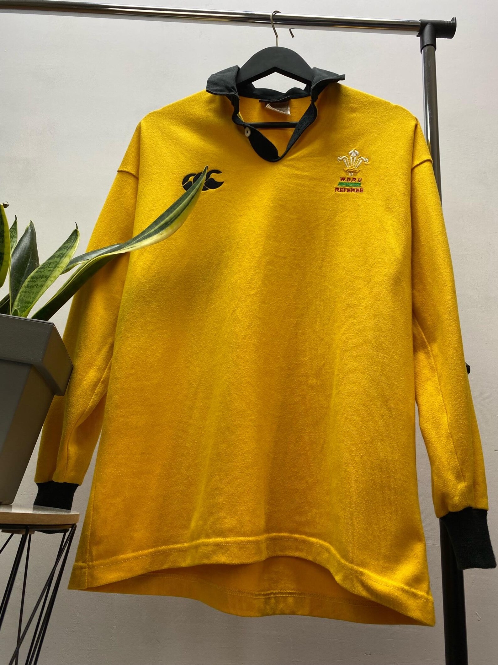 Maillot Vintage Rugby Canterbury – Années 90 – Taille L – Bleu/Vert – Rugby à 7