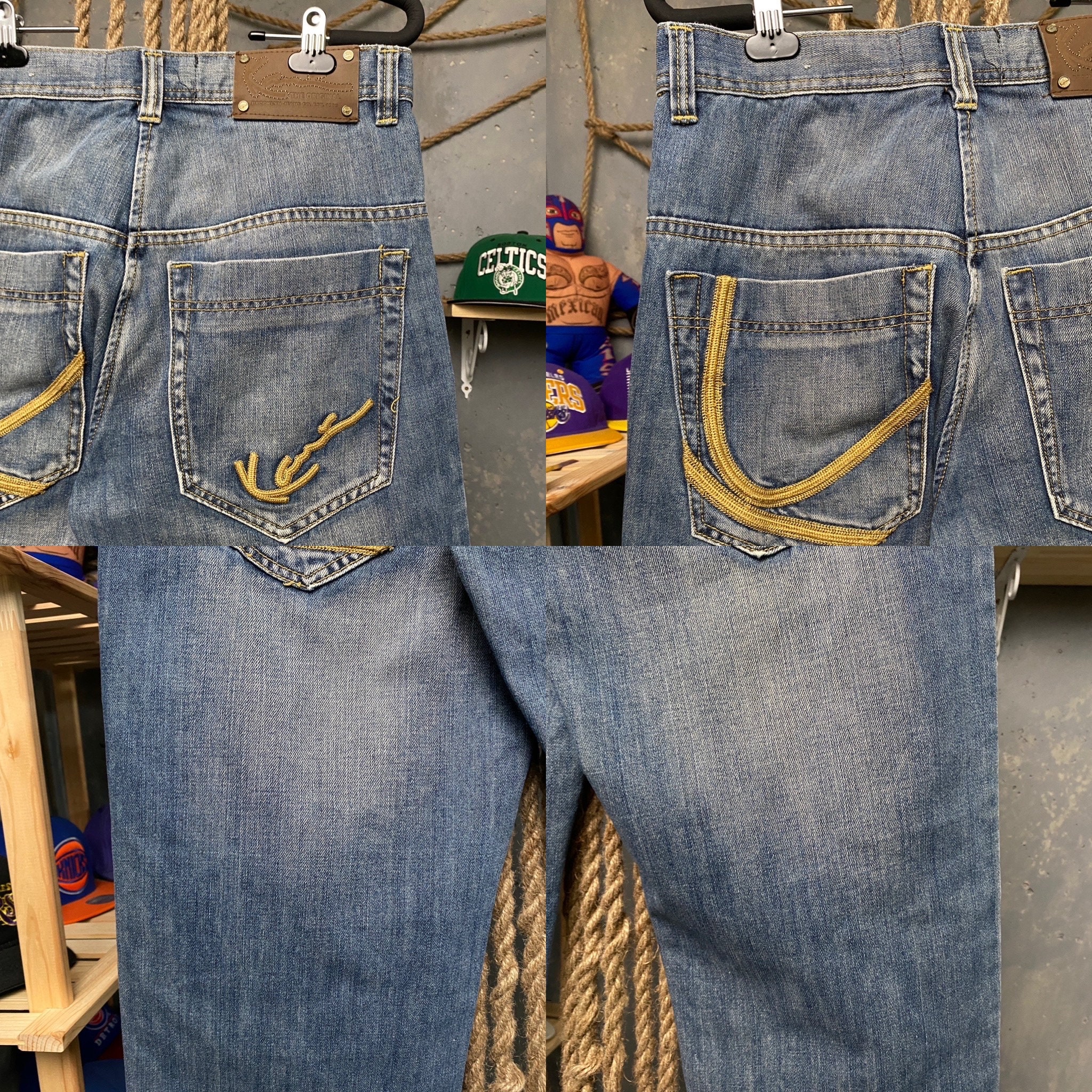 Vintage Karl Kani Rap Hiphop Jeans Baggy Men Blue Size 32