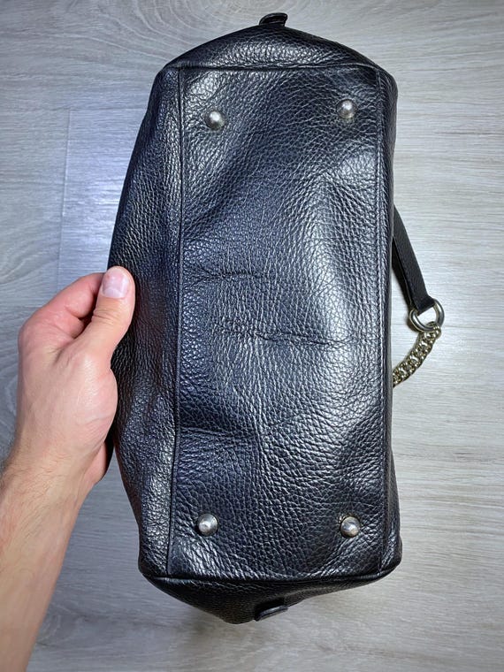 Versace Collection Leather Shoulder Bag Black Made in Italy Etsy Ireland