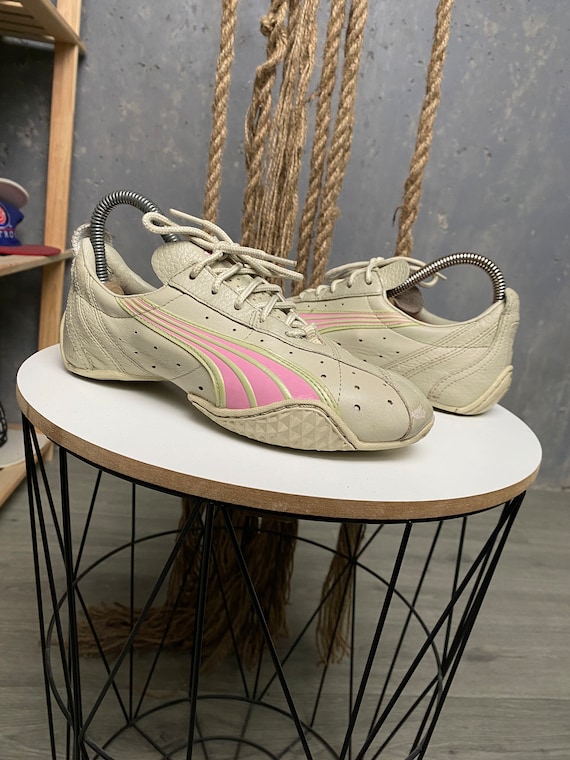 Vintage Y2k Puma Womens Sneakers Beige pink Leather Size US 6.5 EU 36.5 Etsy Australia