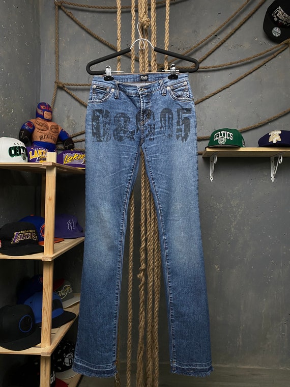 Dolce&gabbana Vintage DG Jeans Size 28 Women Logo Avant Garde Blue 