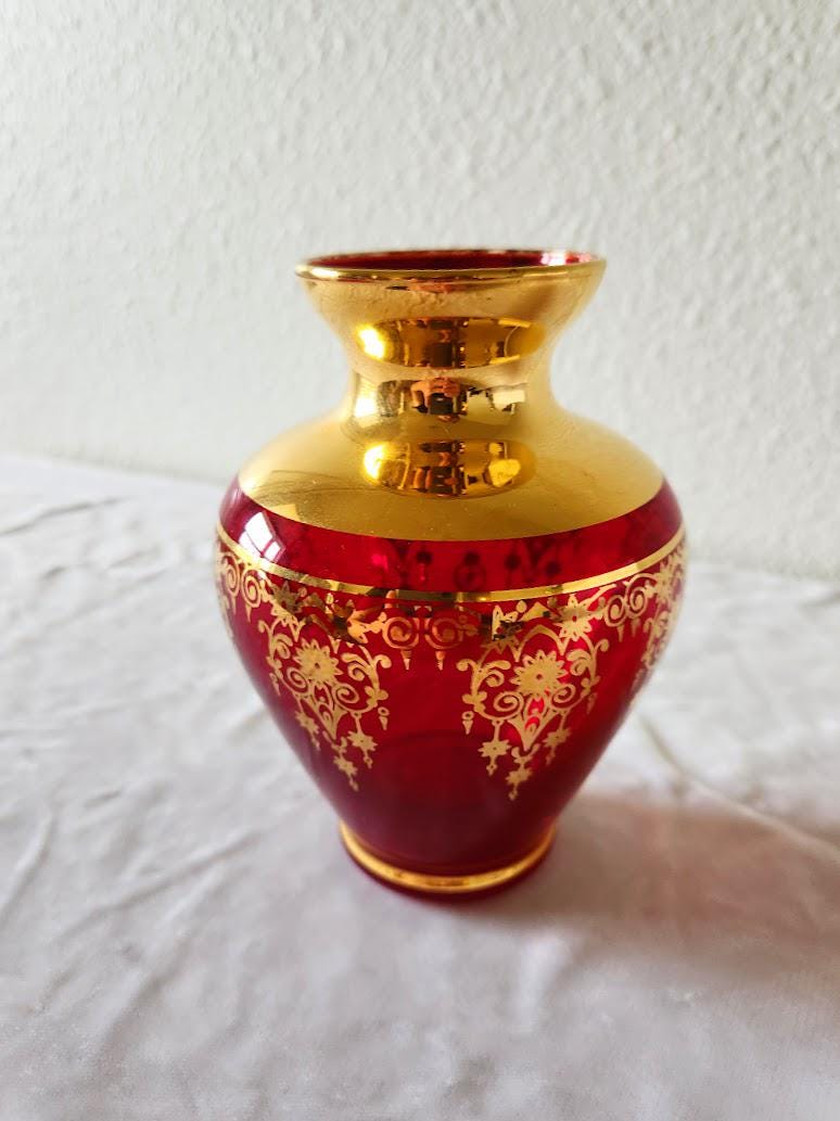 24 K Gold Murano Vase - Etsy