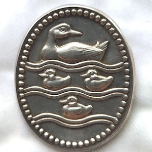 Vintage Jens Harald Quistgaard Denmark Sterling Duck and Ducklings Brooch