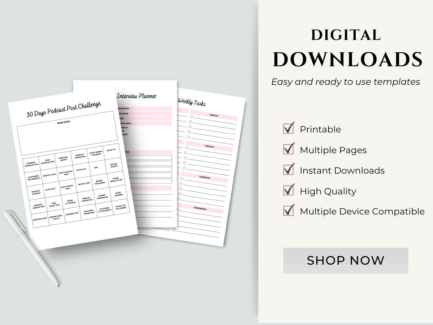Editable 2024 Podcast Planner 2024 Podcast Digital Pdf Download Editable 2024 Podcast Planner 2024 Podcast Digital Pdf Download