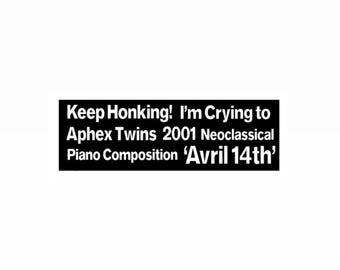 Crying 2 Aphex Twin Sticker