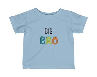 T-shirt en jersey fin pour bébé | Grand frère | Bébé | Nouveau-né