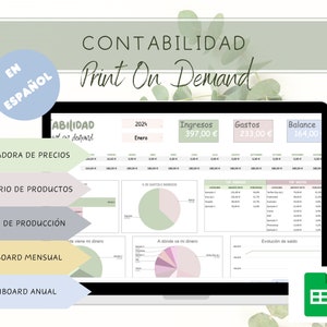 Accounting Google Template for Print on Demand/Pricing Calculator for Etsy Seller in Spanish/Google POD Template