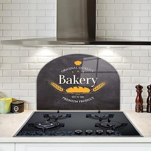Tempered Glass Stove Splash Guard: Fireplace Design, Heat Resistant (60x52 cm)