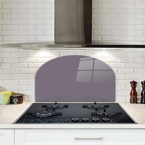 Decorative Tempered Glass Stove Backsplash | Heatproof Splash Shield for Cooktops | Modern Kitchen Protector Panel