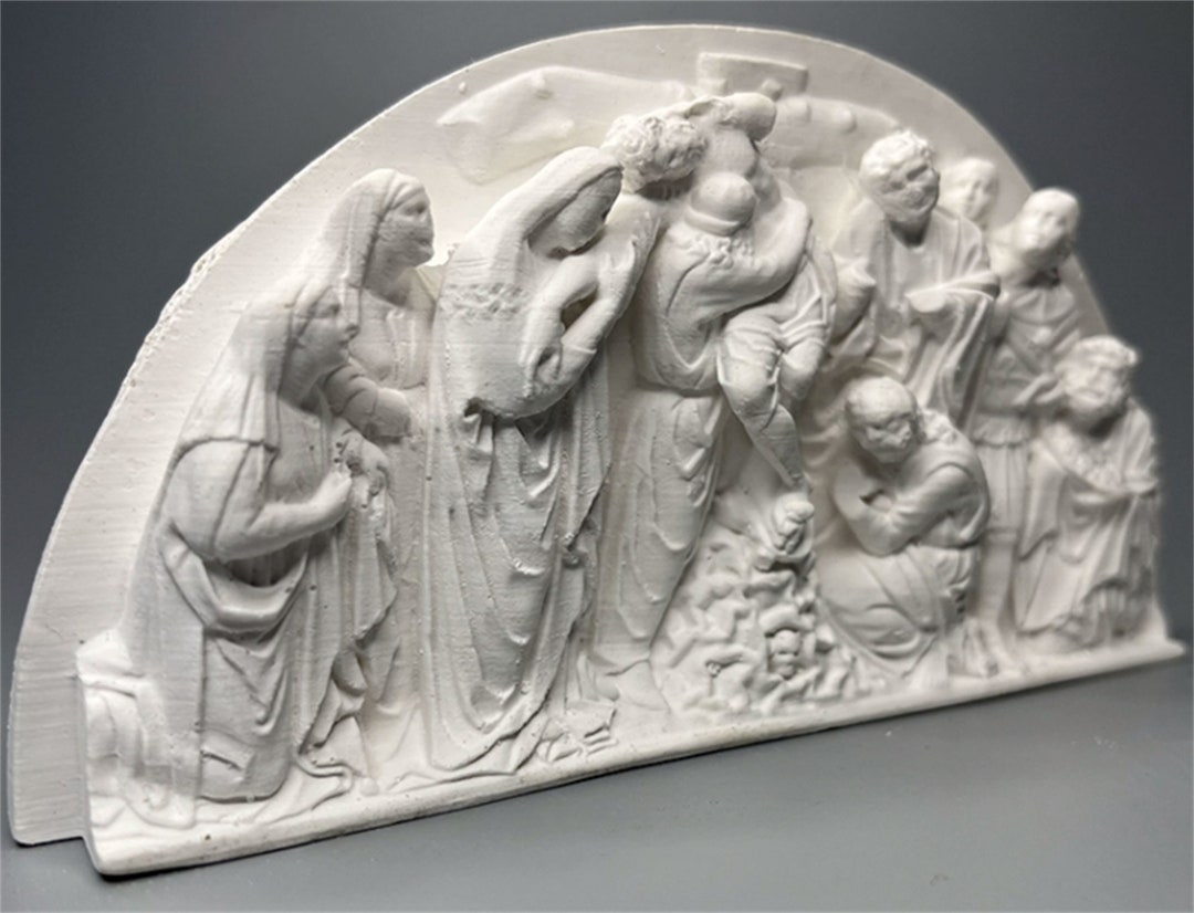 Handmade Gypsum Statues Decorated With Roman Art Tabletop Etsy