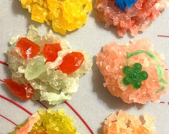 Edible Crystal Gem Candy Clusters – Crunchy Vegan Gluten-Free Kohakutou (6 oz)