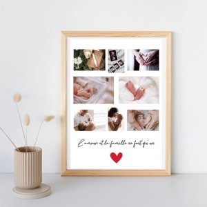 Personalisiertes Poster, A4, A3, PDF, Personalisierung, Fotos, Erinnerungen, Schwangerschaft, Mutterschaft