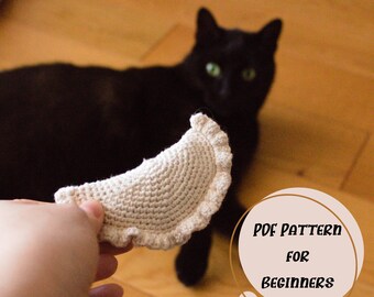Crochet Dumpling Toy Pattern PDF | Step-by-Step Instructions for Cat Toy DIY, Beginner Friendly, English and Polish Download