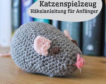 Häkelanleitung Katzenspielzeug Maus – PDF für Anfänger, Schritt-für-Schritt, Häkeln lernen, DIY Katzen Spielzeug, Häkelanleitung auf Deutsch