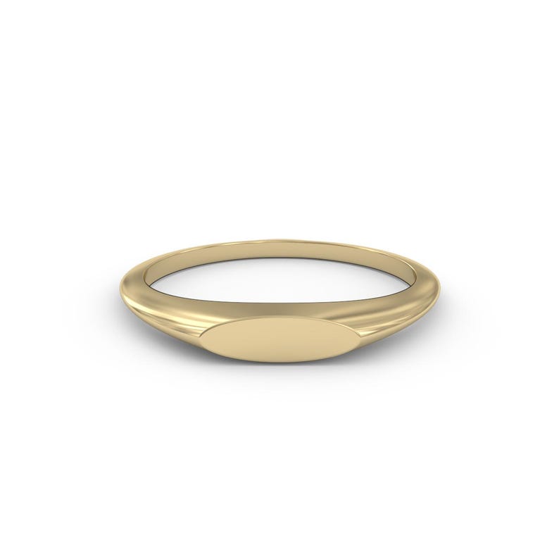 Pinky Signet Ring Square 14K