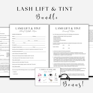 Professionele Lash Lift- en Tintbundel, Contractovereenkomst, Klantintakeformulier en Lash Nazorgkaart (Bonus)