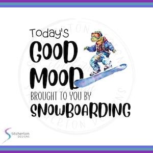 Funny Snowboarding Dinosaur Png, Snowboarding Shirt Design, Snowboarding Coach Snowboarding Clipart Snowboarder Sticker PNG INSTANT DOWNLOAD