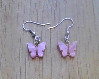 Cute hypoallergenic butterfly earrings