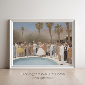 Palm Springs Art  | Digital Download Art to Print | Palm Springs Style Vintage Painting