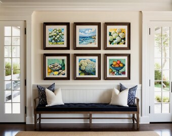 Vincent Van Gogh Art Gallery Wall | Post-Impressionist Art Still Life Paintings Set of 8 | Inspired by Van Gogh Flowers Hydrangea Images