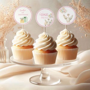 One Silly Goose Cupcake Toppers: First Birthday Decorations (Digital Download)