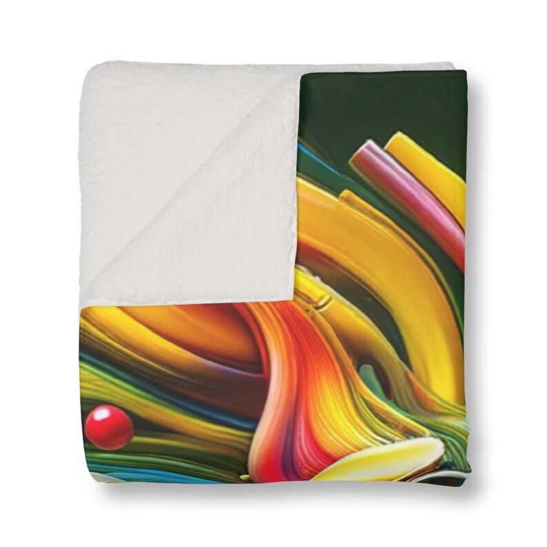 Yellow and purple spin illusion. Blanket