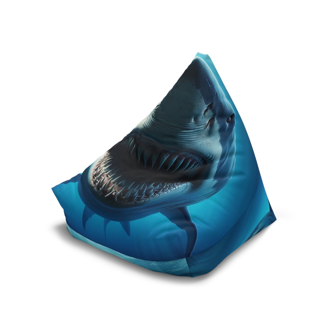Great White Shark Bean Bag Chair Cover Etsy