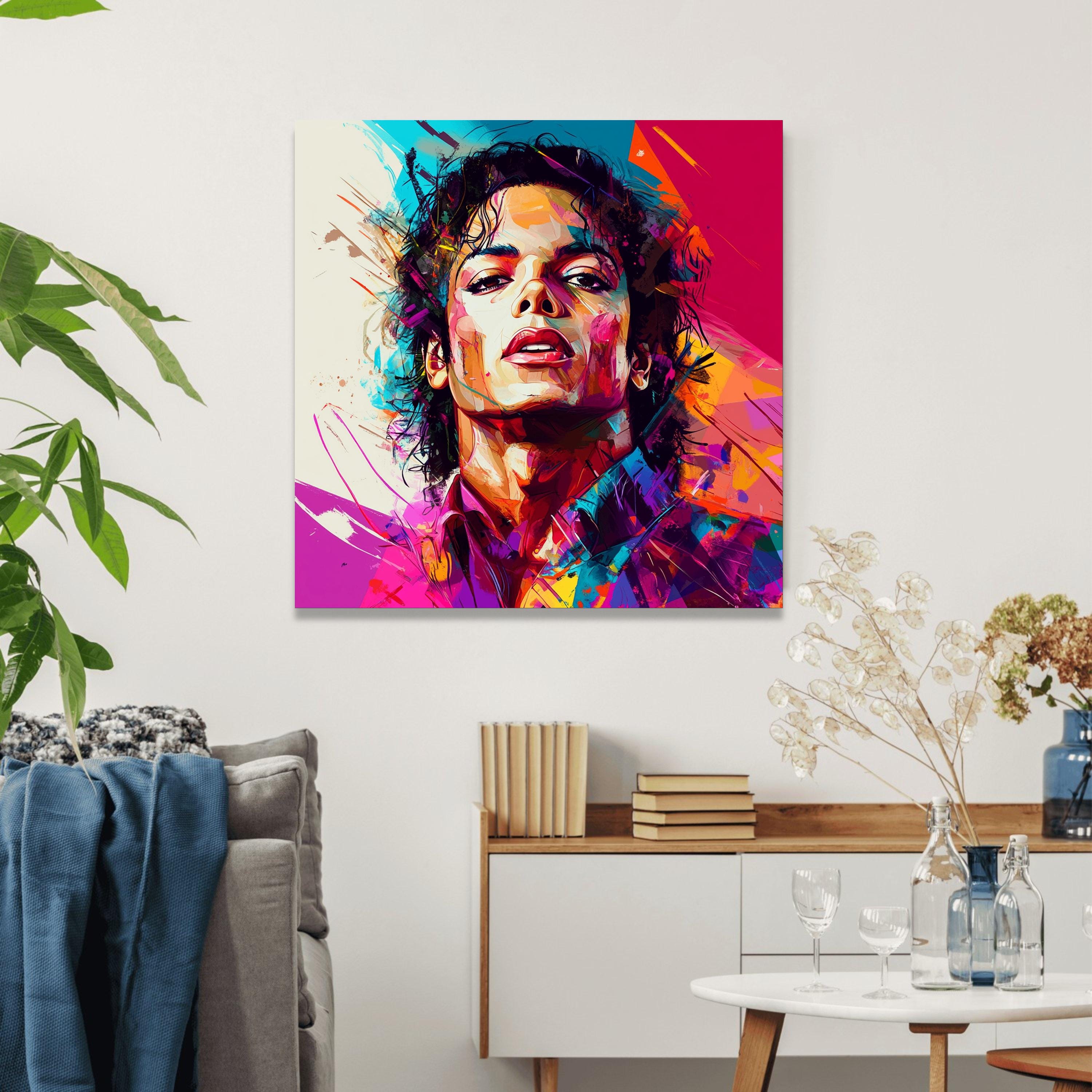 Décoration murale Mickeal Jackson en acier thermolaqué sur