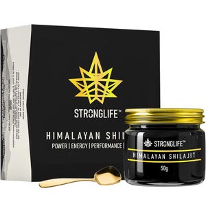 Shilajit Resin 50 Grams Stronglife Gold Grade Shilajit | Fulvic Acid & 85+ Mineral - Energy Stamina Immune System | UK Lab Certified