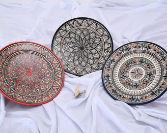 Assiette beldi artisanale marocaine 25 cm