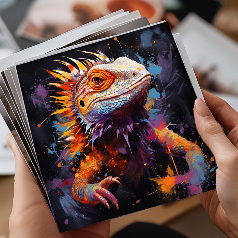 Bearded Dragon Canvas : UK Poster Print Wall Art Printed Frame Wrap Pet ...