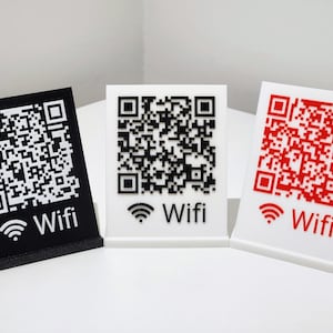 Wifi QR Code Sign in plastica goffrata