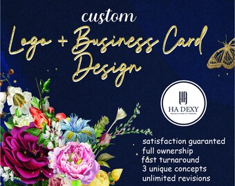 Business Card Design, Custom Logo Design, Logo Design, Custom Logo, Business Card, Shop Logo, Branding Logo, Unique Logo, Business Logo