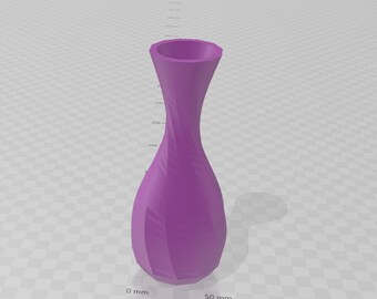 STL Files Sculptural Beauty: 150 mm High 3D Printable Vase STL File