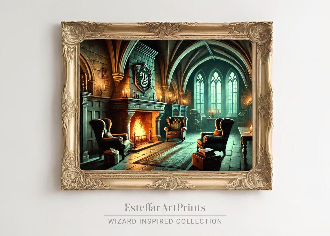 Slyther Common Room | Magic Castle Art | Digital Artwork | Wizard ...