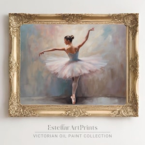 Hübsche Pastell Pirouette | Light Academia Druck | Kokette Raumdekor | Soft Girl Ästhetik | Aquarell Kunst | Ballerina Gemälde | Ballett