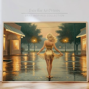 Fearless Wall Art | Country Girl Art | Country Themed Nursery | Raining Portrait | Love Story | Small Town Landscape | Fearless Era |