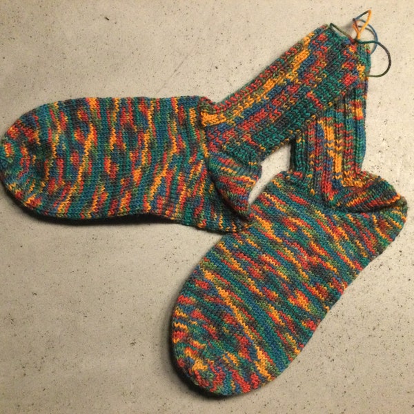 Selbstgestrickte Socken